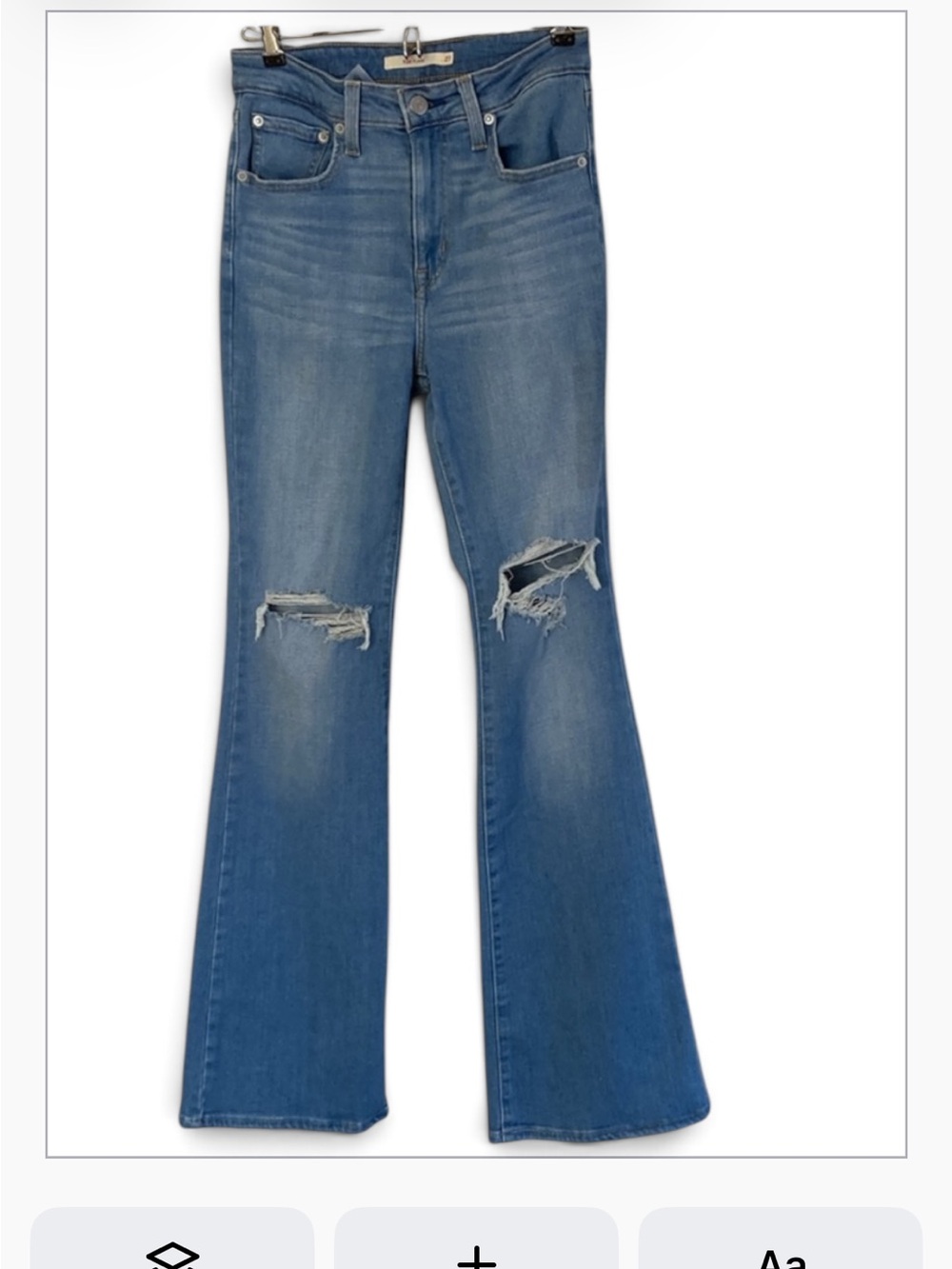 Levi flare- high rise womens 27